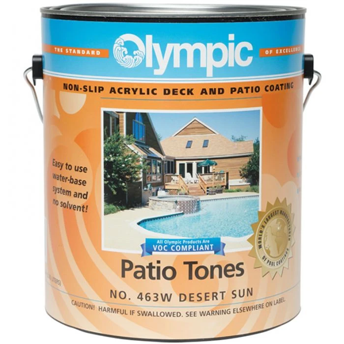 Olympic Patio Tones Deck Coating 1 Gallon, Desert Sun 3 Olympic Patio Tones Deck Coating 1 Gallon, Desert Sun