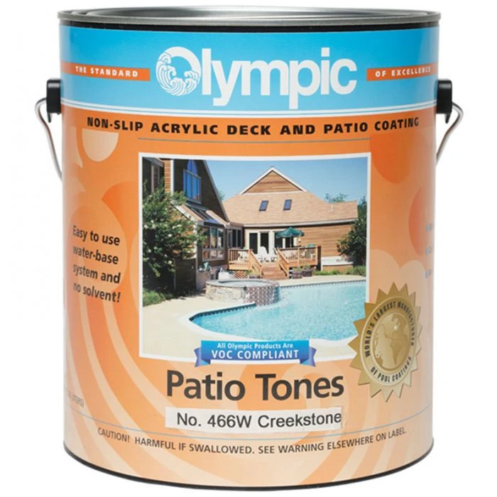 Olympic Patio Tones Deck Coating 1 Gallon, Creekstone 3 Olympic Patio Tones Deck Coating 1 Gallon, Creekstone