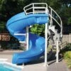 SR Smith Vortex Pool Slide, Half Tube With Staircase, Blue 1 SR Smith Vortex Pool Slide, Half Tube With Staircase, Blue -Harris Shop 5033 a sq