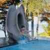 Global Pool Products Tidal Wave Pool Slide, Right Turn, Grey 1 Global Pool Products Tidal Wave Pool Slide, Right Turn, Grey -Harris Shop 90171 a sq 3